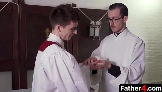 Altar Boys Forbidden Fantasy Fulfilled — Priest Goes Deep Rough – 18+