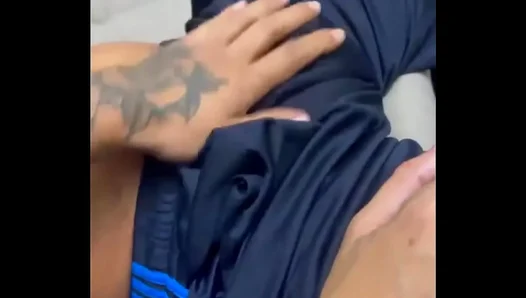 Hungry Young stud rides massive cock at home—hot blowjob action heats up