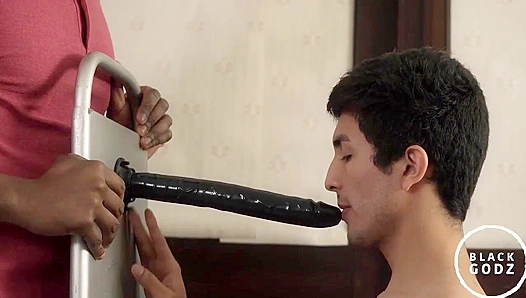 Inaki Gags on Huge Black Cock — Submissive Twink Conquered by BBC Power – BlackDickMastery