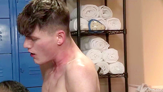Dillon Diaz Claims Eager Rookie Avery Jones in Hot Gym Domination – Falcon Studios