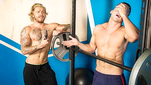 Blade Meets Muscle: Blake Ryder Dominates Jake Porter Post-Workout Fuck Fest – 18+