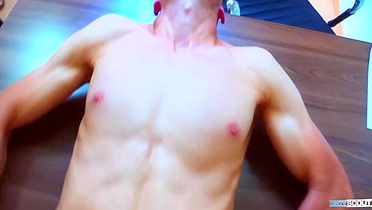 Smooth Cheeks Spread Wide: Bald Twink Gags on Huge Dick – DirtyScout 18+