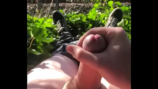 Barefoot Beauty Jerks Off Hot Rod Along Rails – Steamy Outdoor Solo 18+