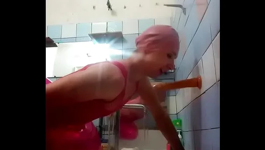 Teen Pro Worships Huge Dildo Deepthroat Style – Steamy Solo Session 18+