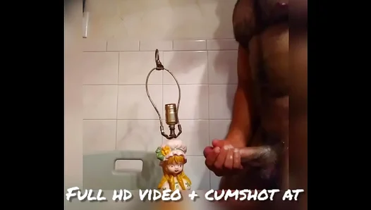 Hairy Italian Stallion Jerks Hard Cums All Over Lamp – Steamy Solo Scene – XXX