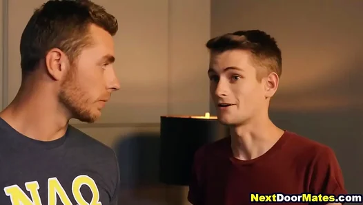 Stepbrother Power Play: Frat Star Takes Charge Over Willing Sub —18+