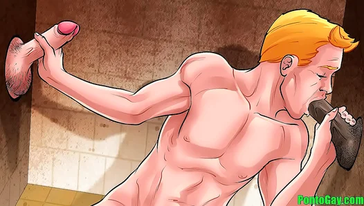 Prison Passion: Hot Glory Hole Blow Job Between Inmates – 18+