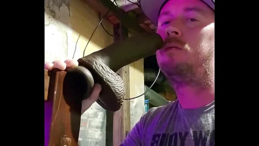 Sucking Down a Huge BBC Dildo – Hot Gay Blowjob Session – TinyGays 18+