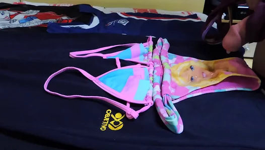 Covered Her Barbie Bikini in Cum – Wild Fetish Blowbang Mess! 18+