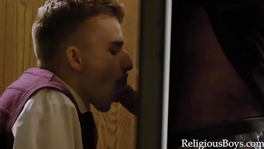 Ryan Jacobs Teddy Torres Get Steamy in Forbidden Confessional Booty Play – TinyGays 18+