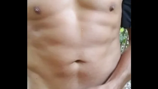 Massive Bear Jerks Off Alone Outdoors – Hot Natural Exhibitionism – 18+
