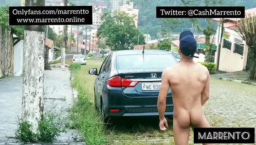 Marrentos Outdoor Hard-On Flash — Bold Public Street Tease – GayPorn 18+
