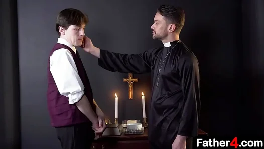 Spanking the Sinful Twink: Steamy Church Tryst with Hung Priest – 18+