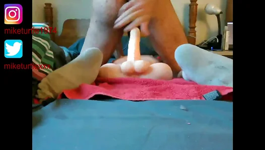 Stud Takes Massive Black Dildo Ride — Deep Moans in Hot 12-Min Scene
