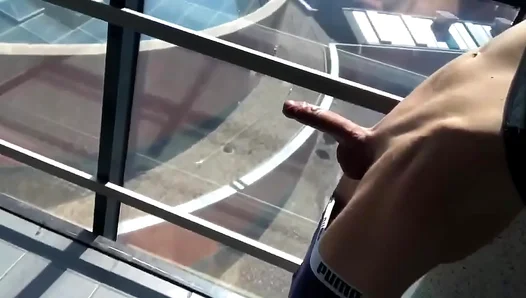 Amateur Guy JERKS OFF on Stairs in Steaming Hot Solo Session – 18+