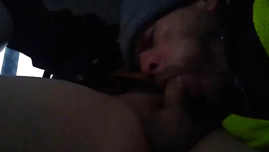 Moaning Through a Hot Morning Blowjob – Vocal Daddy Blows Cammer In Car – Amateur Gay Porn