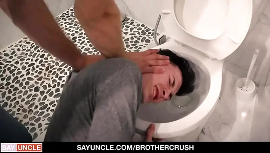 Hung Stepbrothers Swap Workouts for Steamy Bareback Action – 18+