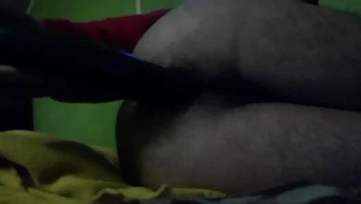 Horny Hairy Bear Stretches Wide with a Fat Cucumber — Hot Solo Ride