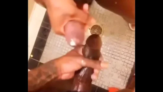 Steamy Shower Session: Big Black Cock Massaged Till Things Heat Up – GayPorno 18+