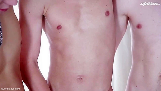 Chase Kris Go All In on Steamy Twink Gangbang Fun – Massive Cream Party – GayXXX