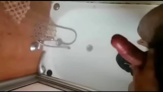 Post-Gym Shower Solo: Jacking Off to a Thick, Creampie Finish – Hot Steamy