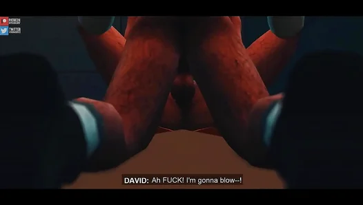 Steamy Spank Session: Cops Bust Naughty Stepson With Hot Oral Punishment – GayCartoons 18+