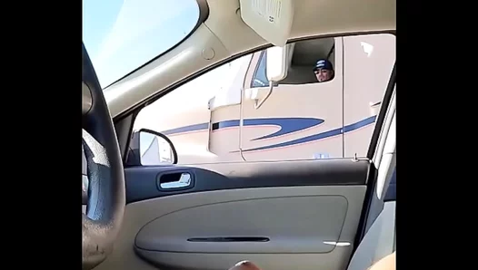 Exposing Cravings: Trucker Shows Massive Hard-on Outside – Steamy Outdoor Hookup