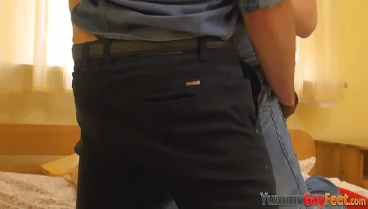 Paul Cums All Over Dudes Feet After Intense Bareback Fuck – HD