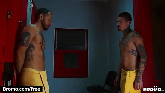 Bearded Beast Takes Thick Shaft Deep in Steamy Locker Room Showers – GayPornHub 18+