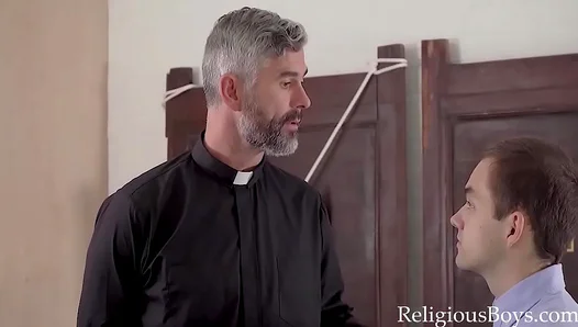 Holy Desires Unleashed: Hot Priest Takes Altar Boy Bareback — Steamy Gay Roleplay 18+