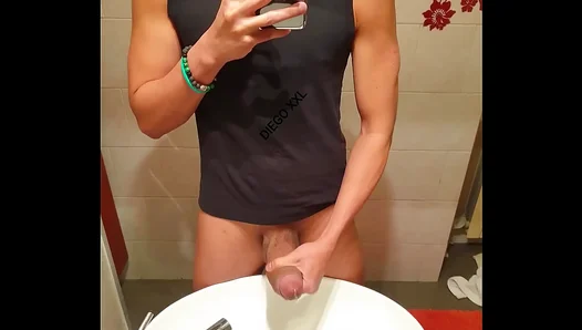 Diegos Huge Erect Cock Exposed in Steamy Solo Masturbation – XXXTapes 18+