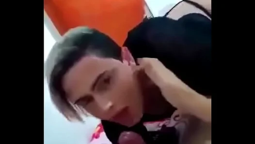 Flame Dominates Two Rookies in a Steamy Double Blowjob Session – 18+