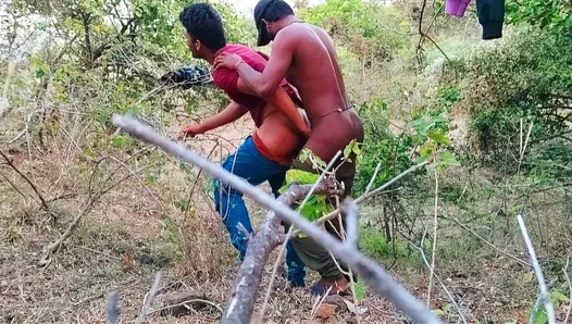 Steamy Encounter: Stepbrothers Seduce Rugged Truckers in the Woods – GayXXX