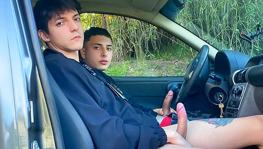 Wild Backseat Passion: Hot Twink Rides Hard Without Protection – 18+