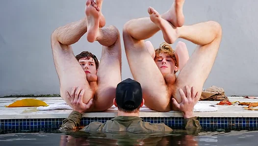 Chore Day Heat: Twink Gags on Thick Cream Until Fully Spent – 18+