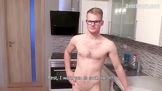 Geeky Twink Pays Off Debts With Blowjob From Dominant Lender – Gay XXX