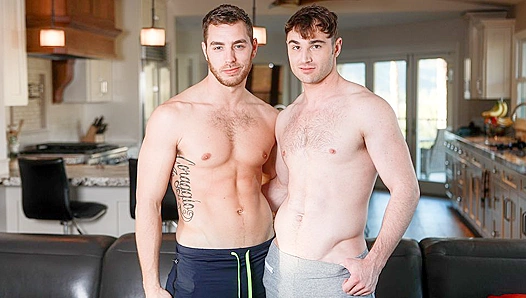 Neighbors Collide: Carter Woods Michael Bostons Steamy Bareback Session