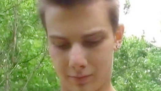 Horny Brunet JERKS OFF Under Sunlight — Craving That Thick Dick BoyzParty