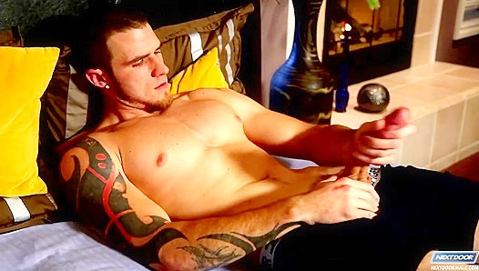 Flexx Boola Juggles His Thick Rod Staring at the Sexy Neighbor – 18+
