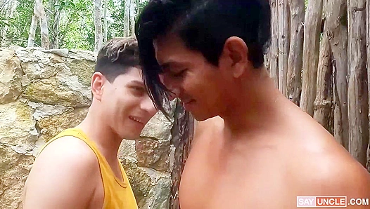 Double Trouble in Paradise: Spitted by Two Horny Latino studs – 18+