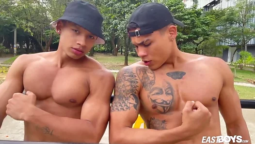 Muscle Heat: Two Hot Latinos Jerk Off Then Slam Each Other Raw – 18+ GayPorno