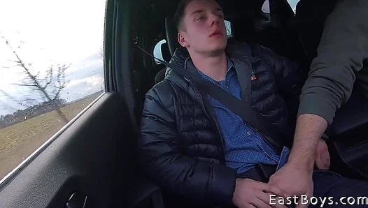 Victor Schumann Takes It Deep With Hot Blowjob In Car – GayXXX Scenes
