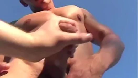 Hard Muscle Hunk Jerks Off Hot Rough Outdoors – Steamy BJ Scene – XclusiveTube 18+