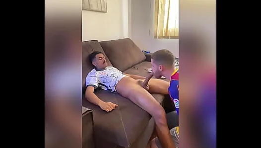 Deep Throat Pro: Young Stud Shows Off Impressive Blowjob Skills – 18+