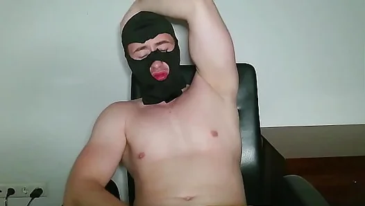 Masked Dom Daddies Himself Raw While Dropping Dirty Talk — GayXXX 18+