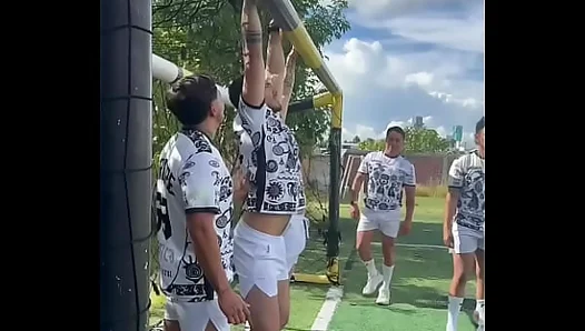 Sweat-Slicked Soccer Studs Fuck Hard Under the Blazing Sun – Gay Hookup Heat