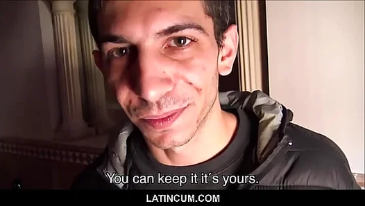 Latino Twink Takes Big Dick On Cam For Cash – Filmmaker POV Blowjob Load – 18+
