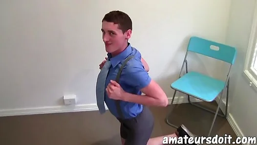 Hung Twink Undresses Slowly, JERKS Off Huge Rod Blasts Load – Amateur Gay Porn 18+