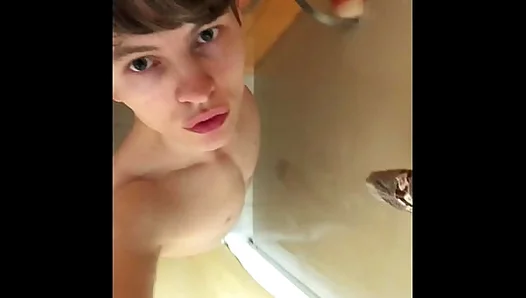Jacked Gamer JERKS OFF In Steamy Shower Monster Load Explosion