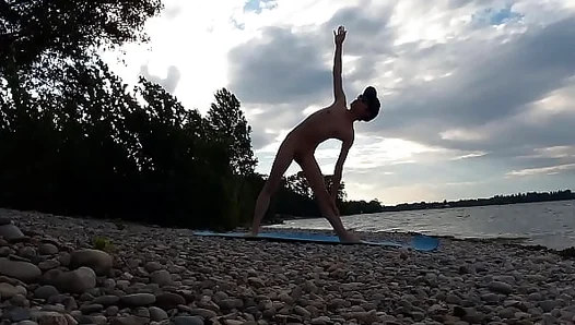Flexible Naked Cutie Stretches Under Sun — Steamy Gay Bareback Yoga Moments – Jon Arteen
